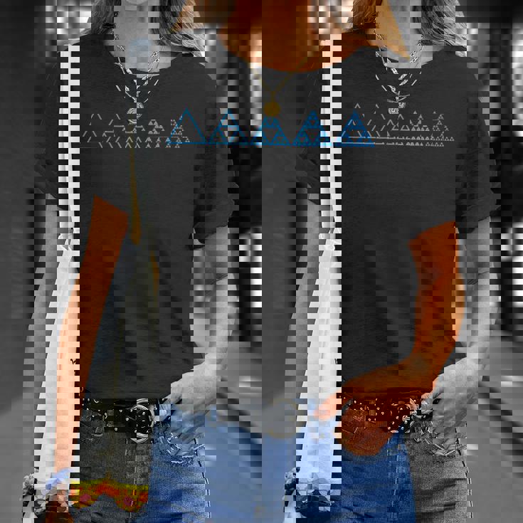 Sierpinski 三角形 フラクタル 幾何学 数学 マトリックス Tシャツ 彼女への贈り物