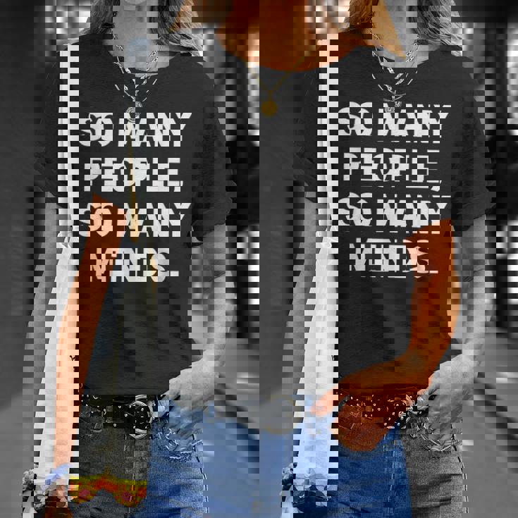 So Many Peopleo Many Minds 十人十色 英語 文字入り 格言 黒 他カラー メンズ Tシャツ 彼女への贈り物