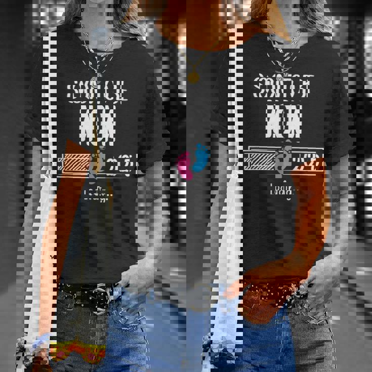 Soon To Be Mom 2025 Loading Promoted To Mommy First Time Mom Tシャツ 彼女への贈り物