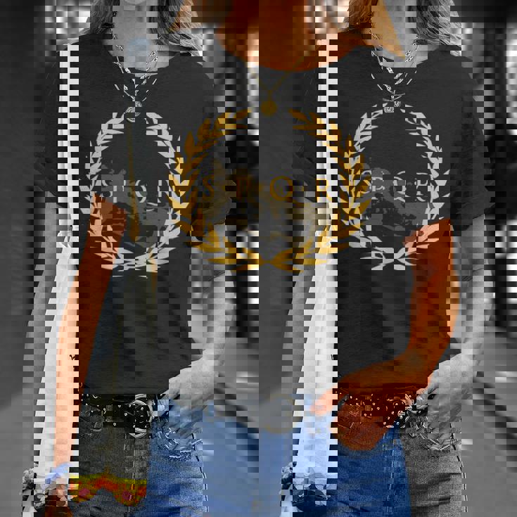 Spqr -Enatus Populus Que Romanus ローマ帝国 Tシャツ 彼女への贈り物