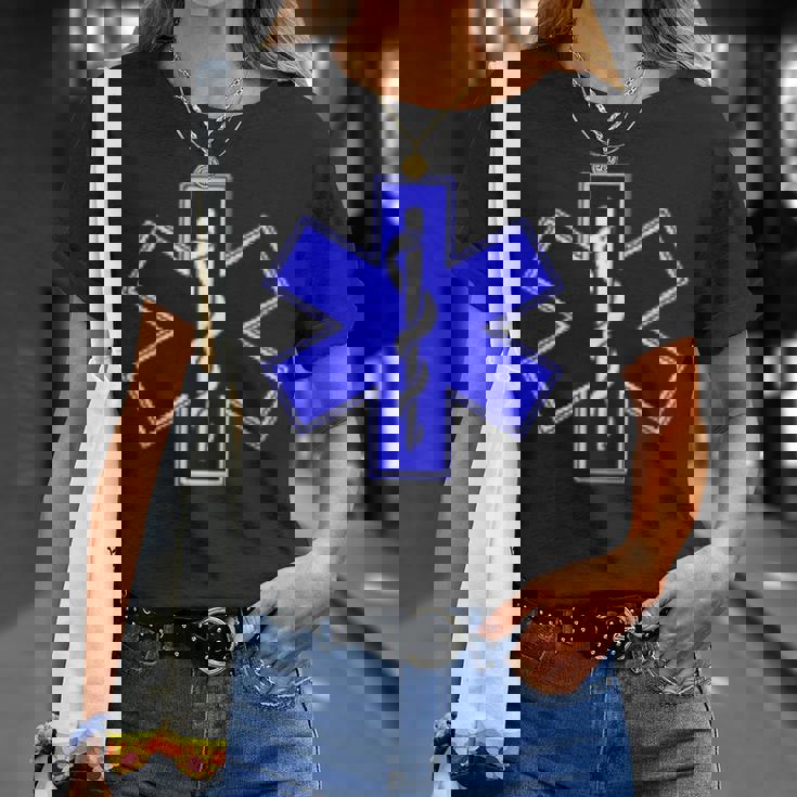 Star Of Life Rod Of Asclepius Emt Ems パラメディック メディック Tシャツ 彼女への贈り物