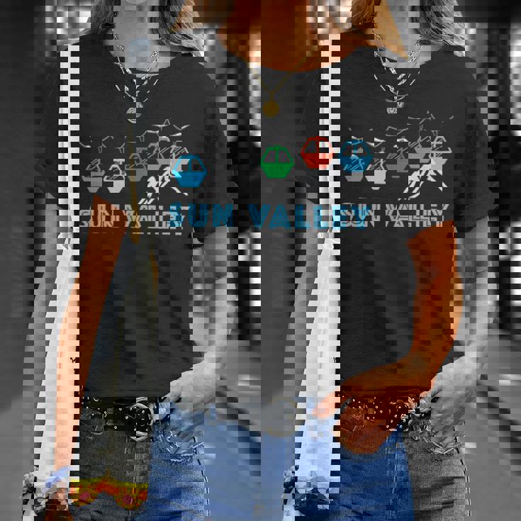 Sunalley スキーマウンテンゴンドラ サンバレー アイダホ Tシャツ 彼女への贈り物
