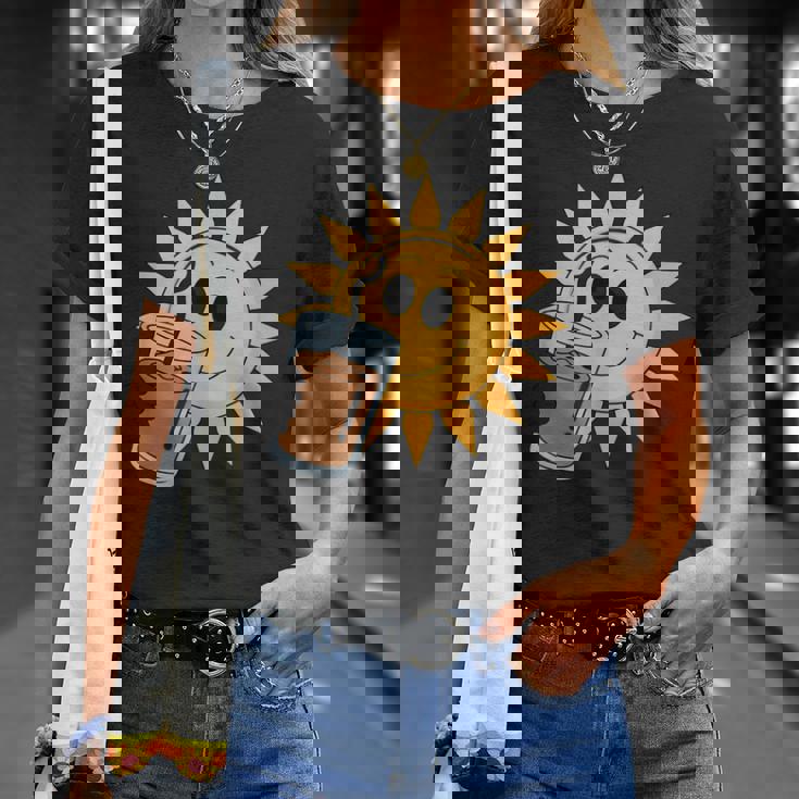 Sunshine Drink アイスコーヒー 楽しい Tシャツ 彼女への贈り物