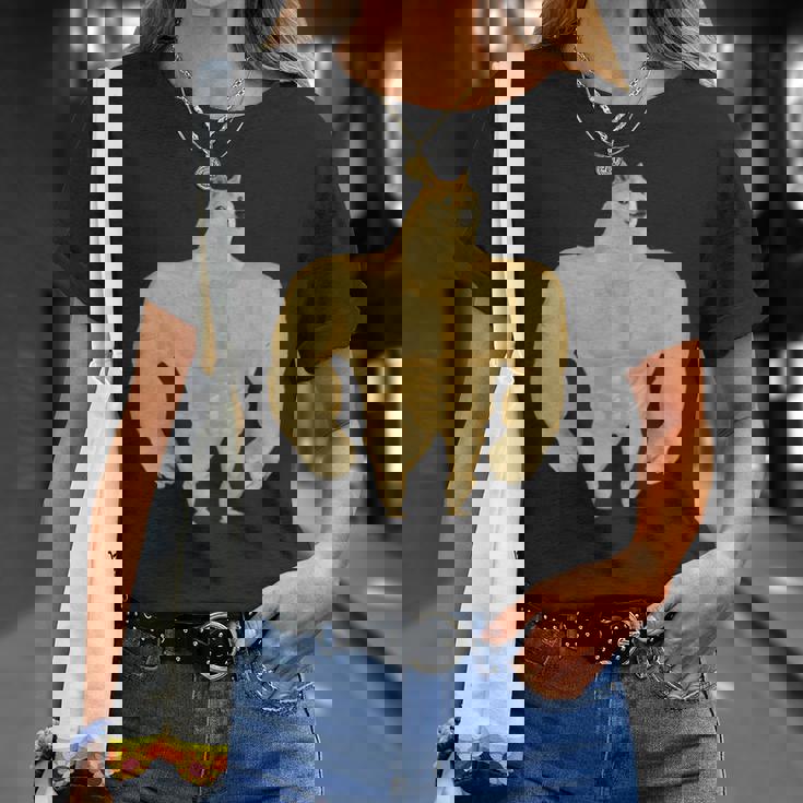 Swole Doge Meme Buff Doge Meme Tシャツ 彼女への贈り物