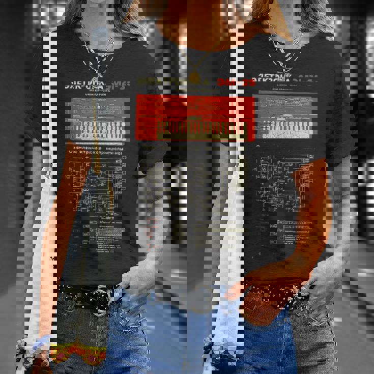 Synthesizer アナログロシアビンテージシンセテクノ酸腐敗 Tシャツ 彼女への贈り物