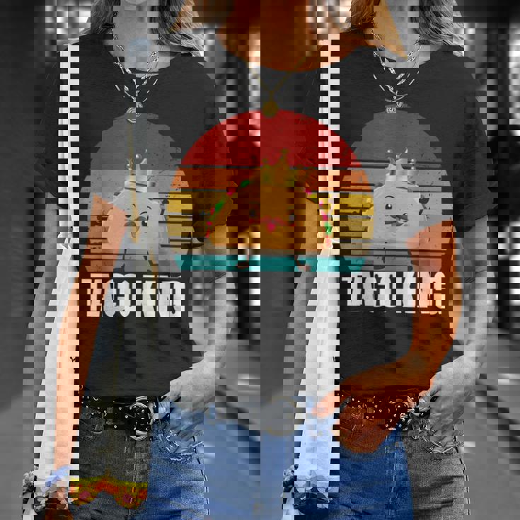 Taco King For Tacos Lover メキシカンタコス ファニー タコス サンセット Tシャツ 彼女への贈り物