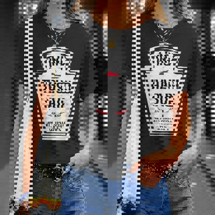 Tangy Tabasco ソースグループ 調味料ファミリーマッチング Tシャツ 彼女への贈り物