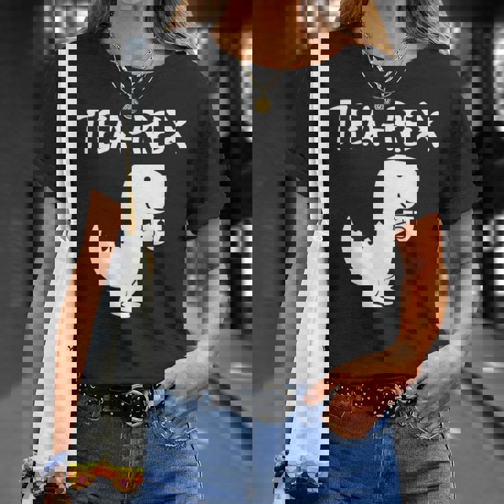 Tea-Rex Dino レジャー ファン クール Tシャツ 彼女への贈り物