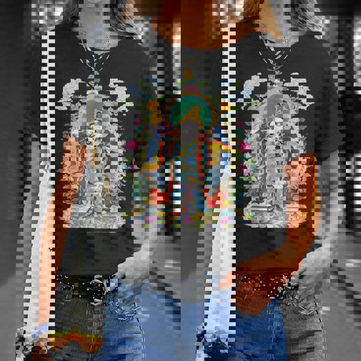 Thangka ブッダ ヨガ 曼荼羅 瞑想 仏教 ナマステ Tシャツ 彼女への贈り物