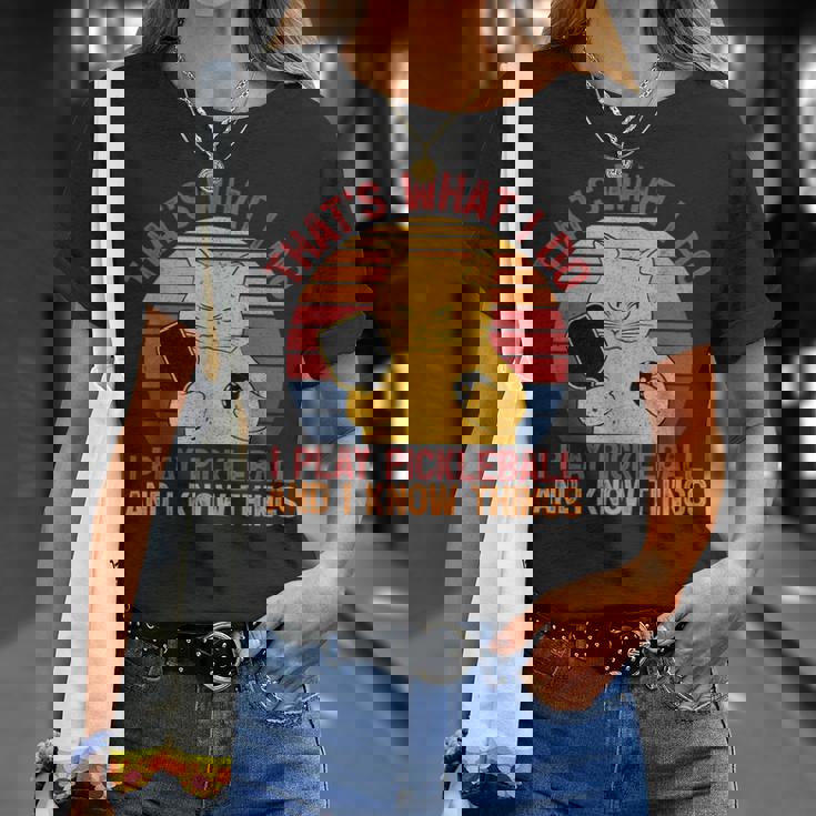 That's What I Do Cat Lovers パドルボールプレーヤー ピックルボール Tシャツ 彼女への贈り物