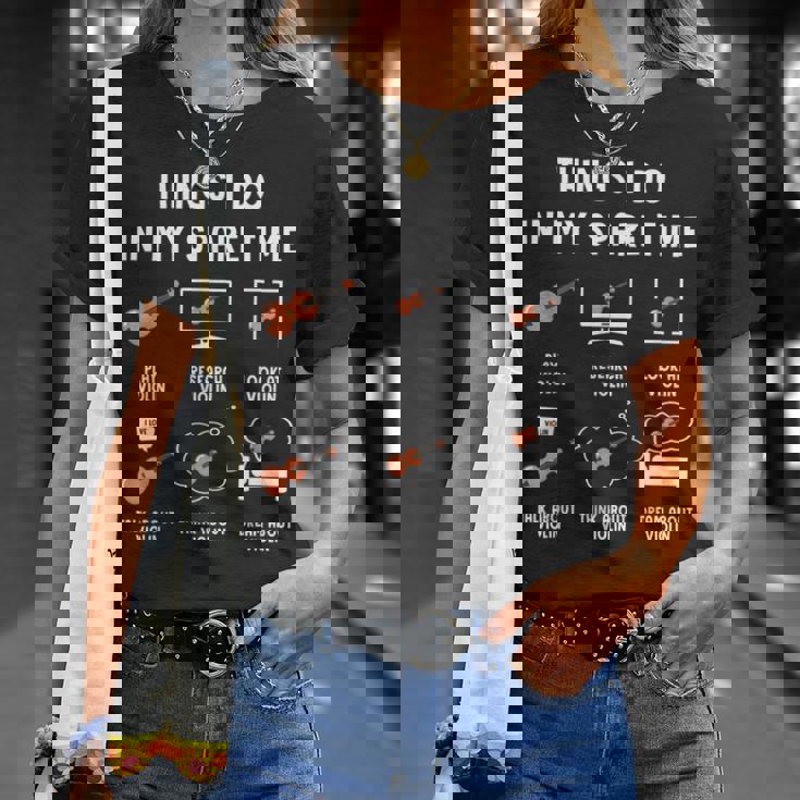 Things I Do In Mypare Time ヴァイオリン Tシャツ 彼女への贈り物