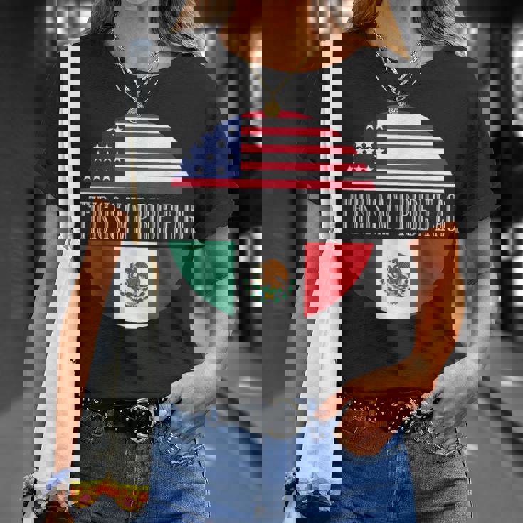 This Is My Pride フラッグ メキシカン アメリカン チカーノ チカーナ メンズ Tシャツ 彼女への贈り物