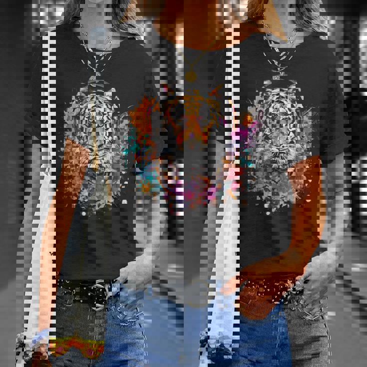 Tiger Dj テクノ アートワーク Edmミュージックヘッドフォン ビートメーカー Tシャツ 彼女への贈り物