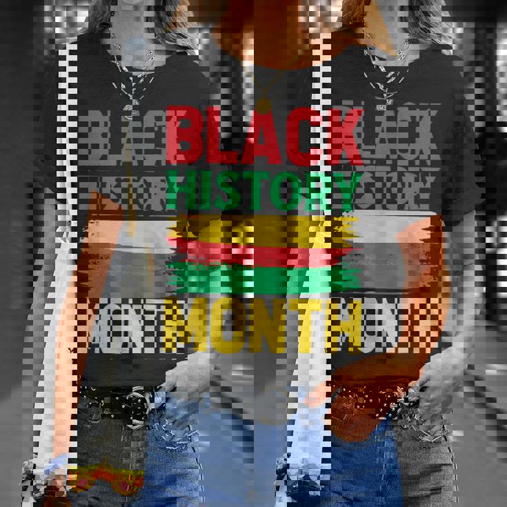 History Month ペイントブラシ ジューンティーンス ブラックヒストリー Tシャツ 彼女への贈り物