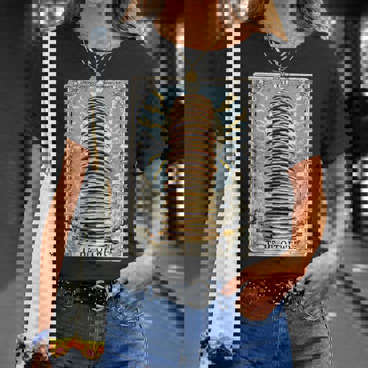 The Tower タロットカード パンケーキタワー 朝食 恋人 パンケーキ Tシャツ 彼女への贈り物