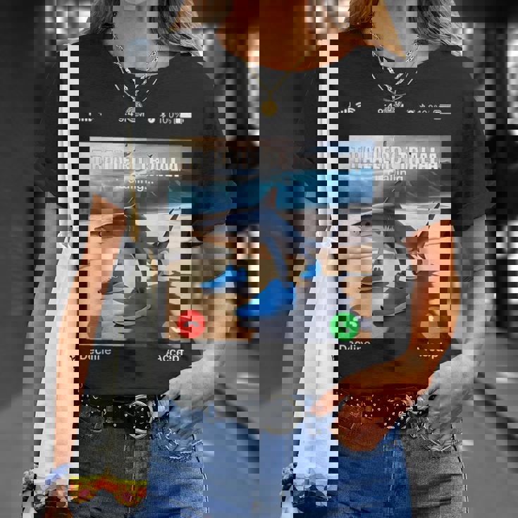 Tralalero Tralala イタリアンブレインロットミーム 電話ミーム Tシャツ 彼女への贈り物