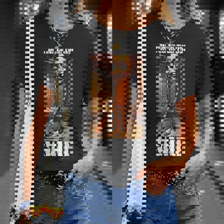 Tung Tung Tungahur Italian Brainrot Meme Tシャツ 彼女への贈り物