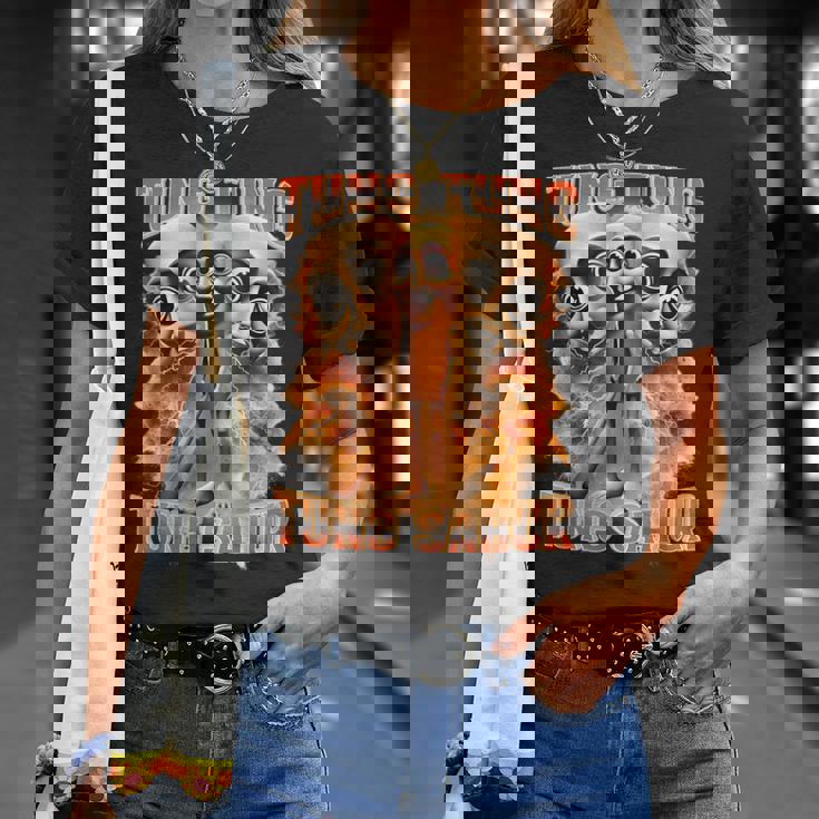 Tung Tung Tungahur イタリアのブレインロット、面白い野球バット Tシャツ 彼女への贈り物