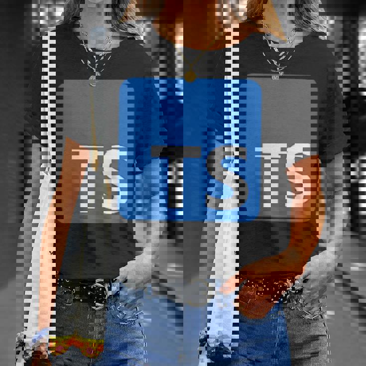 Typescript プログラミングロゴ Tsロゴ プログラマーへのギフトに Tシャツ 彼女への贈り物