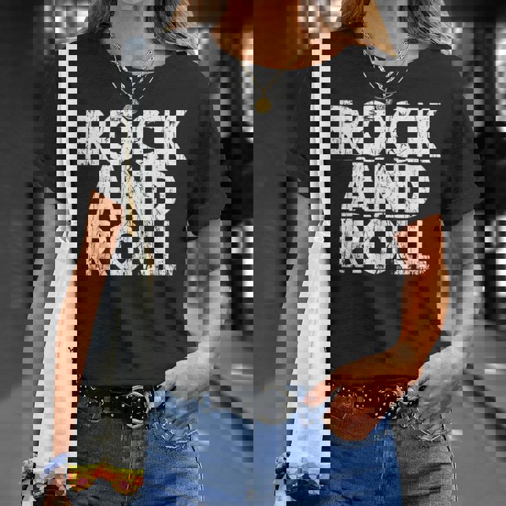 Vintage Grunge Old Rock & Roll Music Rock And Roll Tシャツ 彼女への贈り物