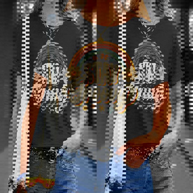 Vintagetay A Groovy 60S 70S Peace Positive Mind ヒッピー Tシャツ 彼女への贈り物