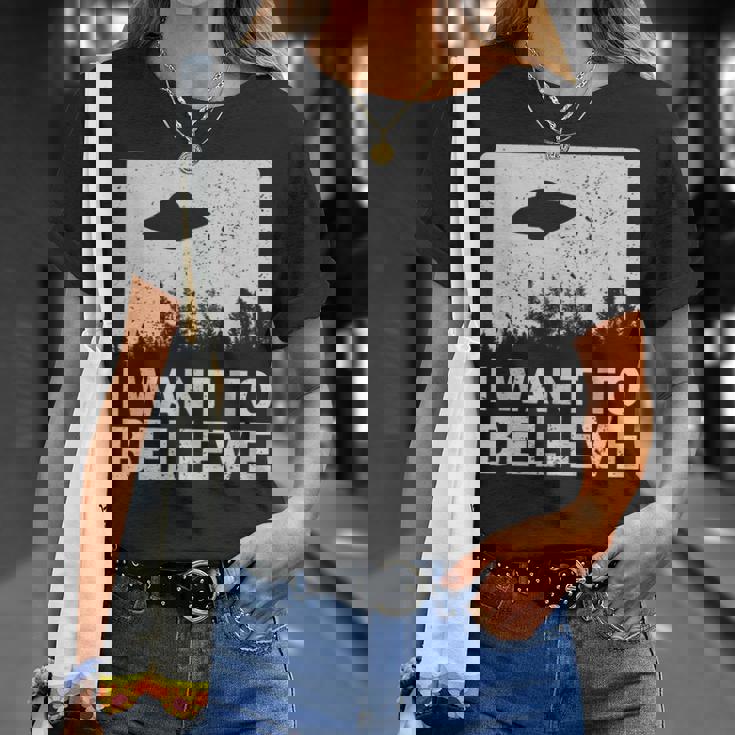 I Want To Believe I Aliens Ufo エリア 51 Roswell Tシャツ 彼女への贈り物