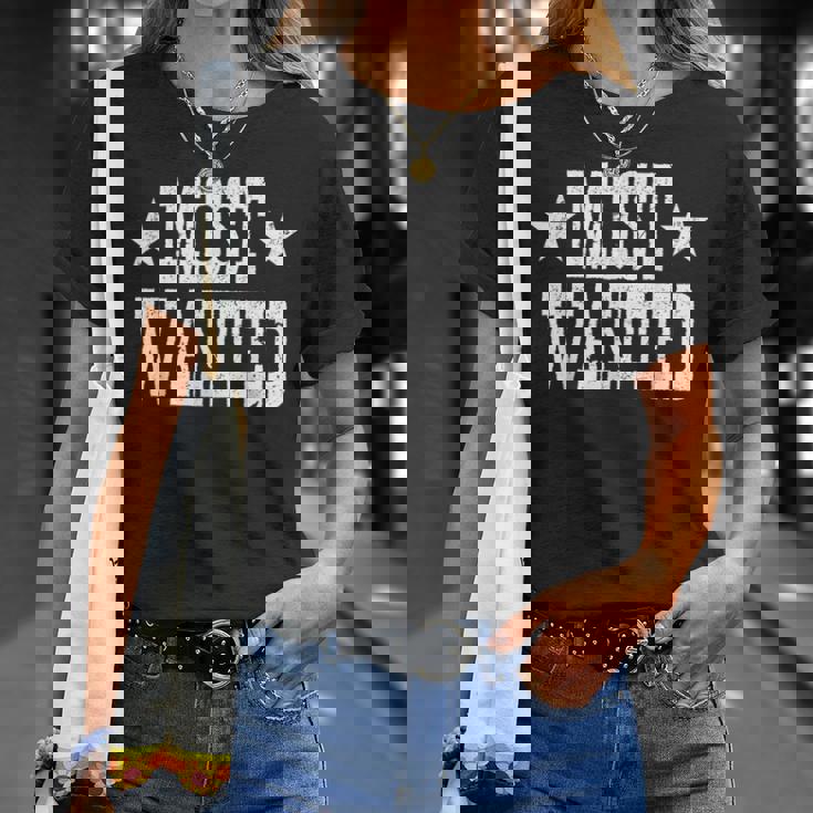 Western Cowboy Cowgirl Most Wanted T-Shirt Gifts for Her