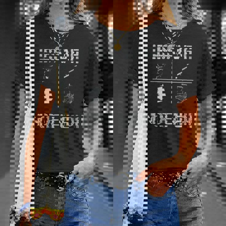 Wifiを減らしニーファイを増やすlds宣教師とミームの贈り物 Tシャツ 彼女への贈り物