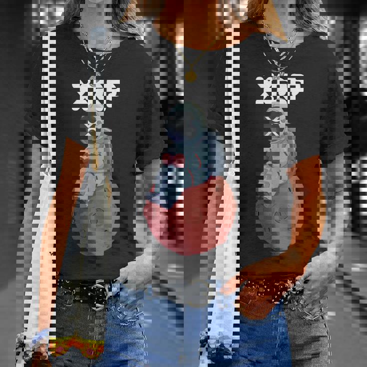 Xrpかわいい月の男暗号通貨電話トレーダー Tシャツ 彼女への贈り物