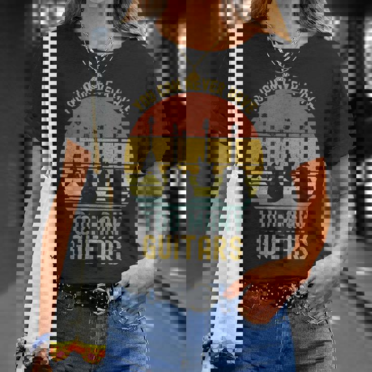 You Can Never Have Too Many Guitars シャツ ミュージック 面白い Tシャツ 彼女への贈り物