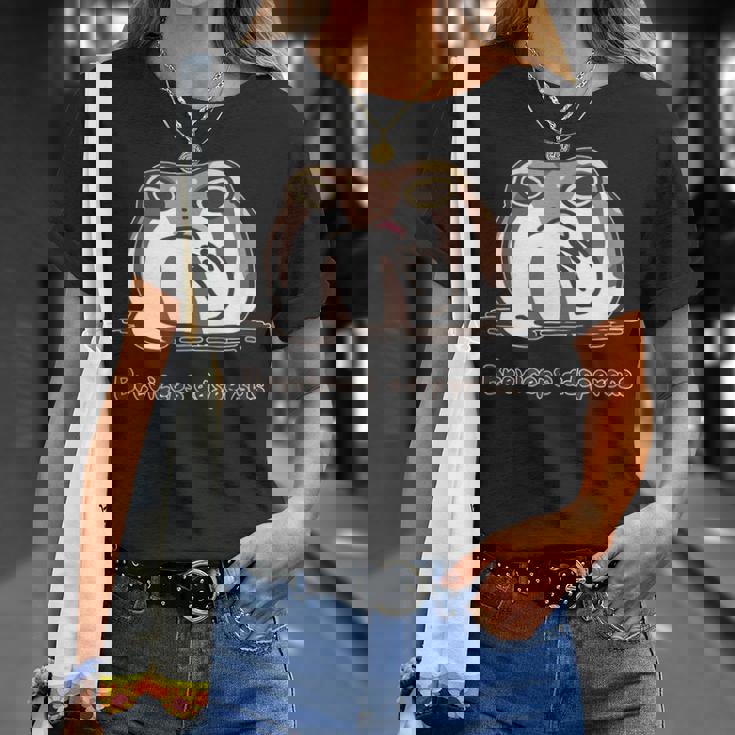 《Breviceps Adspersus》 アメフクラガエル カエル好き おもしろ ネタ プレセント Tシャツ 彼女への贈り物