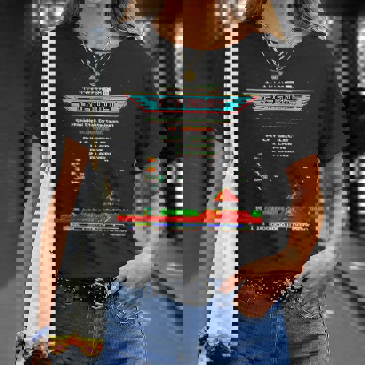 「グラディウス」上上下下左右左右ba スタート Tシャツ 彼女への贈り物