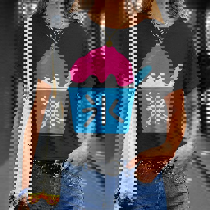 【かき氷】お祭り かきごおり 食べ物 夏服 可愛い 面白い おもしろ シンプル ウケ狙い メンズ キッズ レディース Tシャツ 彼女への贈り物