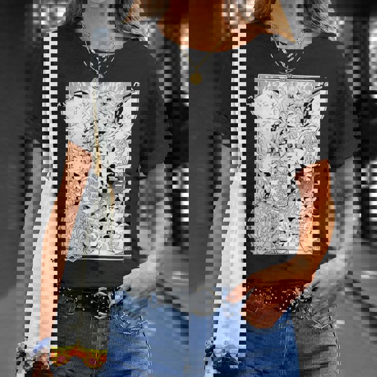 【さくらみこ】『ヤマト神想怪異譚』漫画コマtシャツ（本人セレクト 英語） Tシャツ 彼女への贈り物