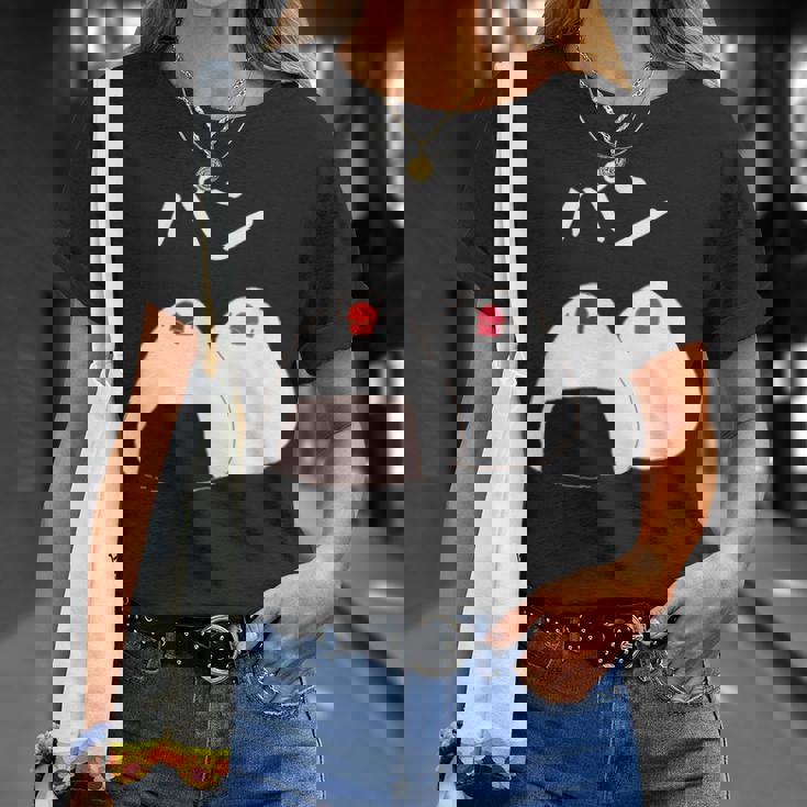 【パン】おにぎり オニギリ ごはん お米 文鳥 桜文鳥 サクラブンチョウ 白文鳥 おもしろ 文鳥 文鳥好き Tシャツ 彼女への贈り物