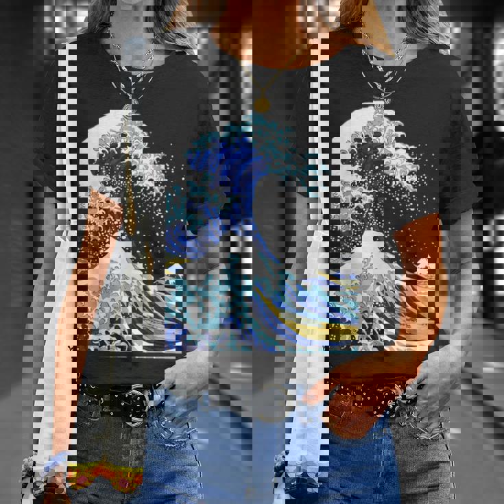 【神奈川沖浪裏】葛飾北斎 和柄 日本のお土産 贈り物 ギフト Tシャツ 彼女への贈り物