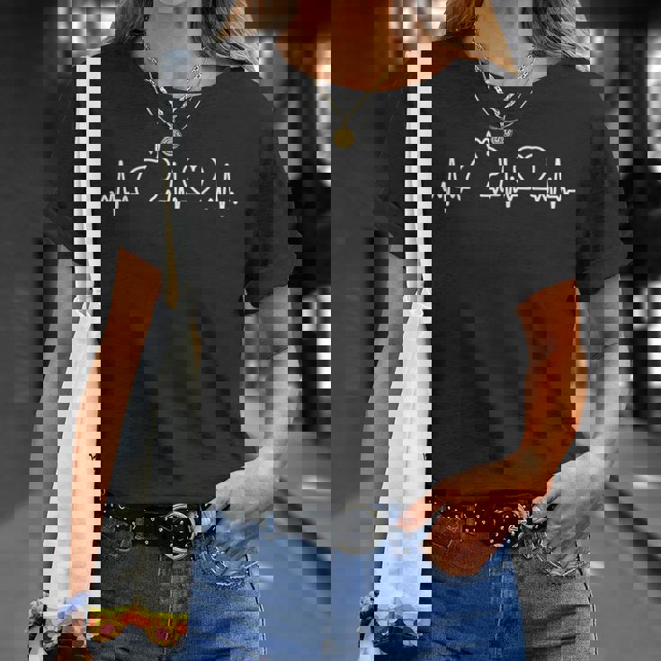 うさぎうさぎ心音心電図長耳うさぎ愛 Tシャツ 彼女への贈り物