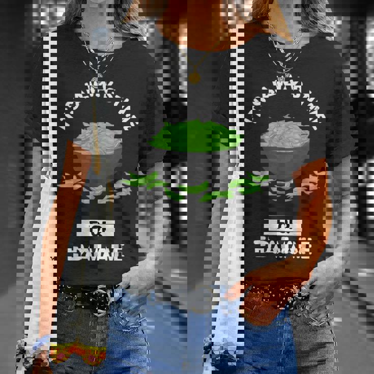 えだまめ 食物好き いつも枝豆を食べる時間だ Tシャツ 彼女への贈り物