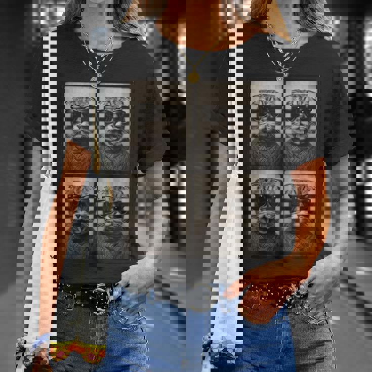 おしゃれメガネのスコティッシュフォールド Tシャツ 彼女への贈り物