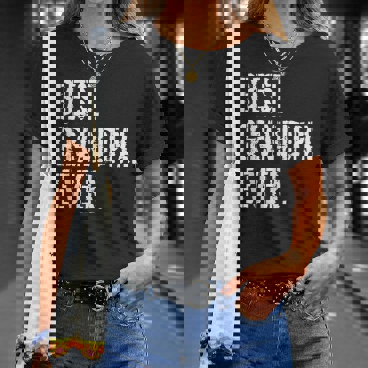 メンズ おじいちゃん誕生日クリスマスプレゼントベストおじいちゃんエバー Tシャツ 彼女への贈り物