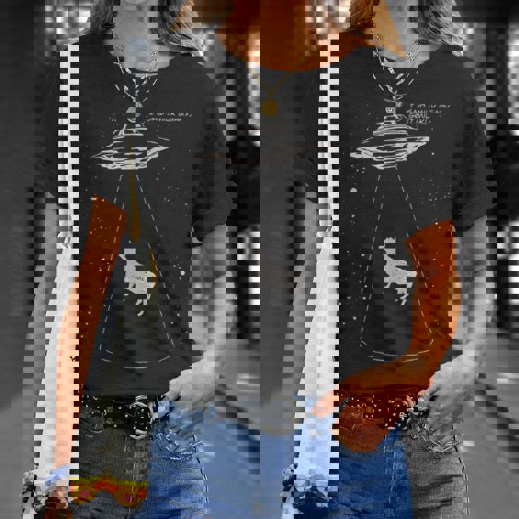 おもしろい エイリアン 牛 誘拐 ゲットミルク Ufo フライングソーサー Tシャツ 彼女への贈り物