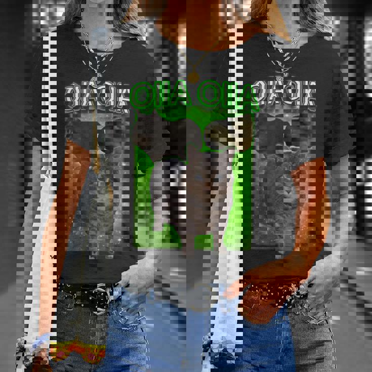 おもしろいいいあ オイア スピニングキャット ミーム おおいいあい 猫 Tシャツ 彼女への贈り物