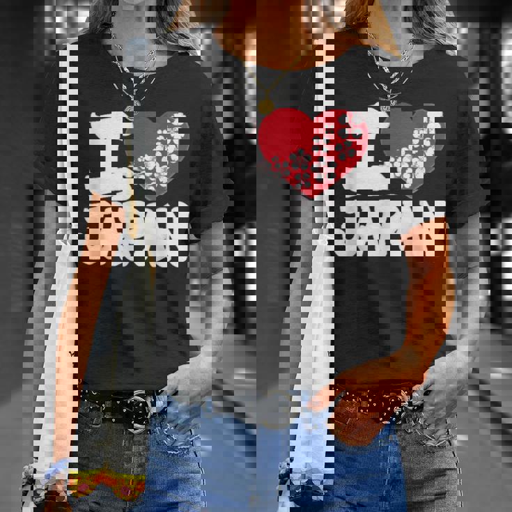 おもしろい日本の国旗 愛 日本のフランスの旗 I Love Japan Meme Tシャツ 彼女への贈り物