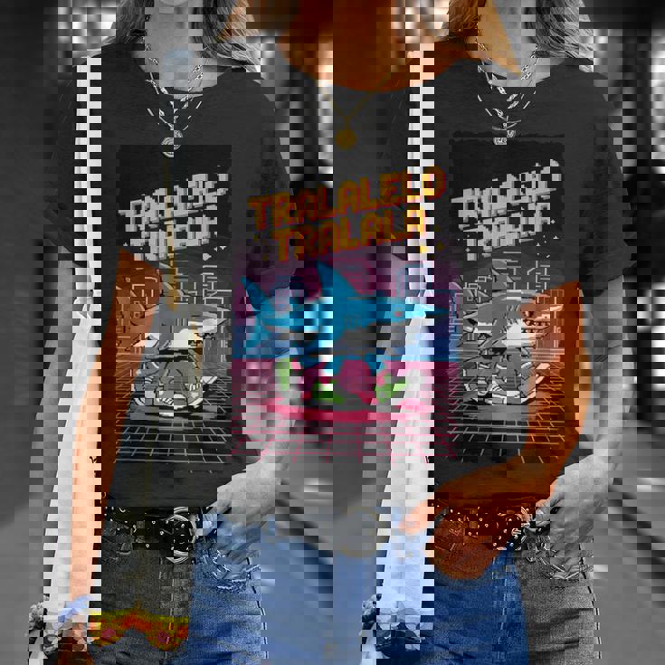 おもしろイタリアンゲーマー ミーム トララレロ トラララ 8ビット シャーク キッズ Tシャツ 彼女への贈り物