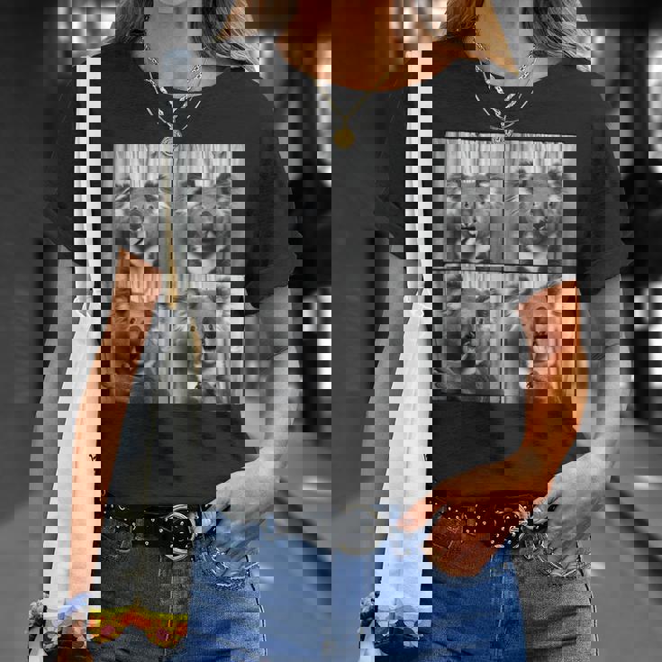 おもしろコアラ顔笑いコアラ動物写真かわいいコアラ Tシャツ 彼女への贈り物