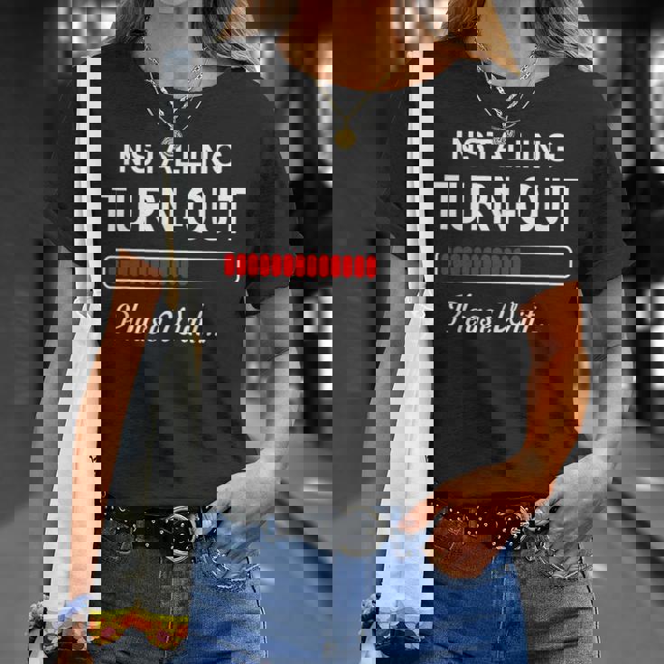 おもしろバレエレッスン設置 ターンアウトクラス かわいい Tシャツ 彼女への贈り物