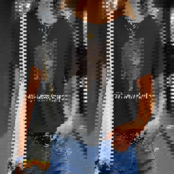 お腹が痛い面白いオイイア・オイア・キャット・ミーム Tシャツ 彼女への贈り物