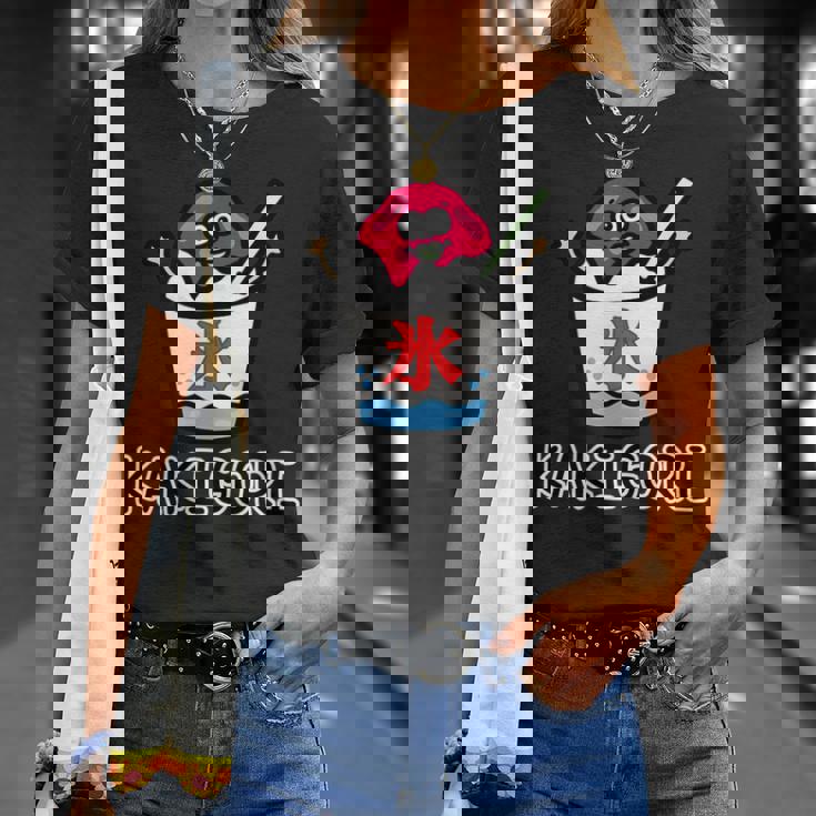 かき氷さんいちご Tシャツ 彼女への贈り物