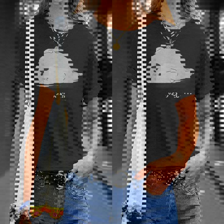 かわいいアザラシ、ノザラシ、面白 Tシャツ 彼女への贈り物