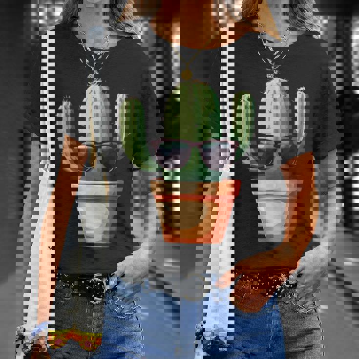 かわいいサボテン 鉢植え サボテン Tシャツ 彼女への贈り物